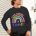 Tiny Human Tamer Watercolor Rainbow Daycare Teacher Unisex Long Sleeve T-Shirt, gift for family, gift for coworker Tiny Human Tamer Watercolor Rainbow Daycare Teacher Unisex Long Sleeve T-Shirt, gift for family, gift for coworker