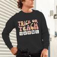 Trick Or Teach With Symbols Special Education Teacher Spooky Unisex Long Sleeve T-Shirt, gift for family, gift for coworker