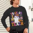 Trick Or Teach Teacher Pencil Ghost Halloween Teacher Unisex Long Sleeve T-Shirt, gift for family, gift for coworker Trick Or Teach Teacher Pencil Ghost Halloween Teacher Unisex Long Sleeve T-Shirt, gift for family, gift for coworker
