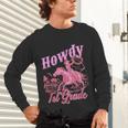 Vintage Howdy First Grade Cowgirl Teacher Western School Unisex Long Sleeve T-Shirt, gift for family, gift for coworker