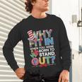 Why Fit In Doctor Teacher Cat In Hat Cool Autism Awareness Men Women Kids Unisex Long Sleeve T-Shirt, gift for family, gift for coworker