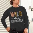 Wild About Kindergarten Teacher Leopard Print Unisex Long Sleeve T-Shirt, gift for family, gift for coworker Wild About Kindergarten Teacher Leopard Print Unisex Long Sleeve T-Shirt, gift for family, gift for coworker