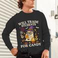 Will Trade Students For Candy Teacher Ghost Halloween Unisex Long Sleeve T-Shirt, gift for family, gift for coworker Will Trade Students For Candy Teacher Ghost Halloween Unisex Long Sleeve T-Shirt, gift for family, gift for coworker