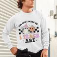 You Can't Scare Me I Teach Art Retro Teacher Ghost Halloween Unisex Long Sleeve T-Shirt, gift for family, gift for coworker
