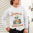 Cute Halloween Teacher Librarian Mummy Reading Books Unisex Long Sleeve T-Shirt, gift for family, gift for coworker