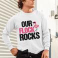 Our Flock Rocks Flamingo Mother's Day Teacher Unisex Long Sleeve T-Shirt, gift for family, gift for coworker Our Flock Rocks Flamingo Mother's Day Teacher Unisex Long Sleeve T-Shirt, gift for family, gift for coworker
