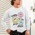 Happy To See Your Face Smile Face Teacher Back To School Unisex Long Sleeve T-Shirt, gift for family, gift for coworker Happy To See Your Face Smile Face Teacher Back To School Unisex Long Sleeve T-Shirt, gift for family, gift for coworker