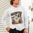 Haunted By 67 Teacher Ghost Pumpkin Halloween Costum Unisex Long Sleeve T-Shirt, gift for family, gift for coworker
