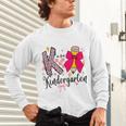 K Is For Kindergarten Teacher Coquette Bow Back To School Unisex Long Sleeve T-Shirt, gift for family, gift for coworker K Is For Kindergarten Teacher Coquette Bow Back To School Unisex Long Sleeve T-Shirt, gift for family, gift for coworker