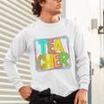 Neon Retro Teacher Cute Teacher Team New Teacher Back To Sch Unisex Long Sleeve T-Shirt, gift for family, gift for coworker
