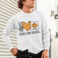 Peace Love Visuals Sped Teacher Pumpkin Skeleton Halloween Unisex Long Sleeve T-Shirt, gift for family, gift for coworker Peace Love Visuals Sped Teacher Pumpkin Skeleton Halloween Unisex Long Sleeve T-Shirt, gift for family, gift for coworker