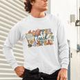 Retro Grovvy Coffee Teach Repeat Teacher Unisex Long Sleeve T-Shirt, gift for family, gift for coworker