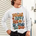 Retro PE Teacher What Are We Doing Today School Coach Women Unisex Long Sleeve T-Shirt, gift for family, gift for coworker Retro PE Teacher What Are We Doing Today School Coach Women Unisex Long Sleeve T-Shirt, gift for family, gift for coworker