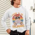 I Teach In My Pajamas Teacher Sunset Bear Retro Unisex Long Sleeve T-Shirt, gift for family, gift for coworker I Teach In My Pajamas Teacher Sunset Bear Retro Unisex Long Sleeve T-Shirt, gift for family, gift for coworker