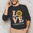 4th Grade Teacher Love Autumn Fall Sunflower Appreciation Unisex Long Sleeve T-Shirt, funny gift