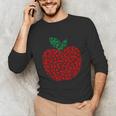 Apple Dot Pattern Art Teacher Appreciation Men Women Humor Unisex Long Sleeve T-Shirt, funny gift Apple Dot Pattern Art Teacher Appreciation Men Women Humor Unisex Long Sleeve T-Shirt, funny gift