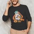 Art Teacher Painting Brushes Retro Pumpkin Ghost Artist Unisex Long Sleeve T-Shirt, funny gift Art Teacher Painting Brushes Retro Pumpkin Ghost Artist Unisex Long Sleeve T-Shirt, funny gift