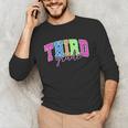 Back To School Neon Checkered Third Grade Colorful Teacher Unisex Long Sleeve T-Shirt, funny gift Back To School Neon Checkered Third Grade Colorful Teacher Unisex Long Sleeve T-Shirt, funny gift
