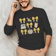Back To School Yellow Bows Book Coffee Leopard Apple Teacher Unisex Long Sleeve T-Shirt, funny gift Back To School Yellow Bows Book Coffee Leopard Apple Teacher Unisex Long Sleeve T-Shirt, funny gift