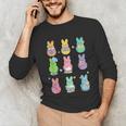 Bunny Reading Books Easter Day Librarian Teacher Book Unisex Long Sleeve T-Shirt, funny gift
