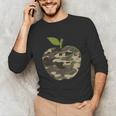 Camo Apple Camouflage Clothing School Student Camo Teacher Men Women Kids Unisex Long Sleeve T-Shirt, funny gift
