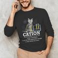 Cation Chemistry Humor Science Teacher Cat Pun Unisex Long Sleeve T-Shirt, funny gift