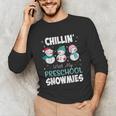 Chillin' With My Preschool Snowmies Teacher Christmas Men Women Kids Unisex Long Sleeve T-Shirt, funny gift