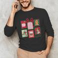 Christmas Teacher Stamps Unisex Long Sleeve T-Shirt, funny gift Christmas Teacher Stamps Unisex Long Sleeve T-Shirt, funny gift