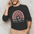 Coffee Gives Me Teacher Powers Leopard Rainbow Teacher Unisex Long Sleeve T-Shirt, funny gift Coffee Gives Me Teacher Powers Leopard Rainbow Teacher Unisex Long Sleeve T-Shirt, funny gift