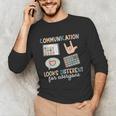 Communication Looks Different For Everyone SPED Teacher ASD Unisex Long Sleeve T-Shirt, funny gift Communication Looks Different For Everyone SPED Teacher ASD Unisex Long Sleeve T-Shirt, funny gift