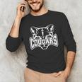 Cougars Teacher Student School Sports Fan Team Spirit Unisex Long Sleeve T-Shirt, funny gift
