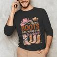 Cowboy Teacher These Boots Are Made-For Teaching School Unisex Long Sleeve T-Shirt, funny gift Cowboy Teacher These Boots Are Made-For Teaching School Unisex Long Sleeve T-Shirt, funny gift