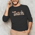 Cowhide Teacher Hat Cowboy Western Teacher Back To School Unisex Long Sleeve T-Shirt, funny gift