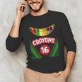 Crayon Box Fun Teacher Student Crayon Squad Halloween 2023 Unisex Long Sleeve T-Shirt, funny gift
