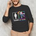 Cute Art Teacher Magical Dabbing Unicorn Artist Unisex Long Sleeve T-Shirt, funny gift Cute Art Teacher Magical Dabbing Unicorn Artist Unisex Long Sleeve T-Shirt, funny gift