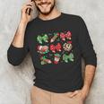 Cute Coquette Pencil Bow Christmas School Teacher Student Unisex Long Sleeve T-Shirt, funny gift Cute Coquette Pencil Bow Christmas School Teacher Student Unisex Long Sleeve T-Shirt, funny gift