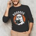 Cute Ghost Book Reading Books Lover Retro Halloween Teacher Unisex Long Sleeve T-Shirt, funny gift Cute Ghost Book Reading Books Lover Retro Halloween Teacher Unisex Long Sleeve T-Shirt, funny gift