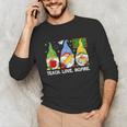 Cute Gnomes Teach Love And Inspire Back To School Teacher Unisex Long Sleeve T-Shirt, funny gift