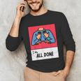 All Done Sped Teacher ASL Teacher Neurodiversity Hand Sign Unisex Long Sleeve T-Shirt, funny gift All Done Sped Teacher ASL Teacher Neurodiversity Hand Sign Unisex Long Sleeve T-Shirt, funny gift