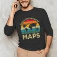 Easily Distracted By Maps Geography Teacher Unisex Long Sleeve T-Shirt, funny gift Easily Distracted By Maps Geography Teacher Unisex Long Sleeve T-Shirt, funny gift