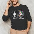 ELA Teacher Dabbing Unicorn Teacher Women Unisex Long Sleeve T-Shirt, funny gift ELA Teacher Dabbing Unicorn Teacher Women Unisex Long Sleeve T-Shirt, funny gift