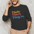 English Teacher Their There Theyre Grammar Men Women Unisex Long Sleeve T-Shirt, funny gift