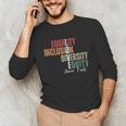 Equality Inclusion Diversity Equity Love Never Fails Teacher Unisex Long Sleeve T-Shirt, funny gift Equality Inclusion Diversity Equity Love Never Fails Teacher Unisex Long Sleeve T-Shirt, funny gift
