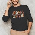 Fall In Love With Learning Autum Thanksgiving Teacher Kids Unisex Long Sleeve T-Shirt, funny gift