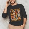 Fall In Love With Music Groovy Thanksgiving Music Teacher Men Women Girls Kids Unisex Long Sleeve T-Shirt, funny gift Fall In Love With Music Groovy Thanksgiving Music Teacher Men Women Girls Kids Unisex Long Sleeve T-Shirt, funny gift