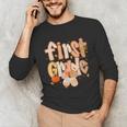 First Grade Fall Floral Coquette Bow Teachers Students Unisex Long Sleeve T-Shirt, funny gift First Grade Fall Floral Coquette Bow Teachers Students Unisex Long Sleeve T-Shirt, funny gift