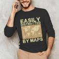 Geography Teacher Easily Distracted By Maps Unisex Long Sleeve T-Shirt, funny gift Geography Teacher Easily Distracted By Maps Unisex Long Sleeve T-Shirt, funny gift