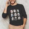 Ghosts With Books Library Halloween Men Women Kids Teacher Unisex Long Sleeve T-Shirt, funny gift