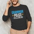 Grammar Police Comma Unit English Teacher Grammar Teacher For Men Women Unisex Long Sleeve T-Shirt, funny gift