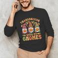 Groovy Thanksgiving With My Gnomie Women Teacher Fall Gnome Unisex Long Sleeve T-Shirt, funny gift